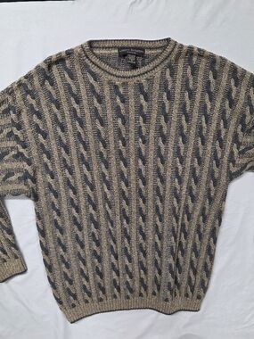 Vintage 90s Liberty Sweaters 3D Cable Knit Crewneck XL
